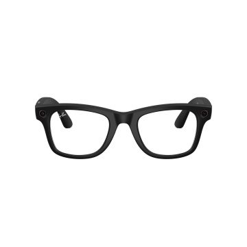 Ray-Ban Meta AI Glasses - Wayfarer - Matte Black/Clear - LARGE