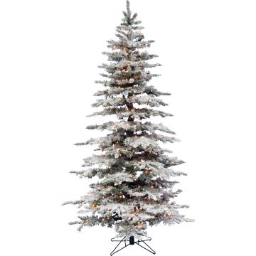 Christmas Time 6.5' Silverado Pine, Snowy Christmas Tree, Clear Smart Lights, East Connect