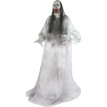 Haunted Hill Farm 5.9 ft. Motion-Sensor Lurching Woman Halloween Animatronic by Tekky