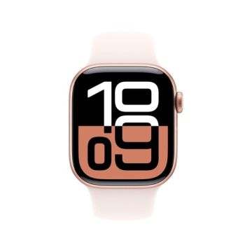 Apple Watch Series 10 GPS 42mm Rose Gold Aluminum Case with Light Blush Sport Band - M/L