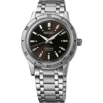Presage Style60s Collection Automatic Watch - Stainless/Brown
