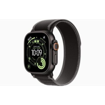Apple Watch Ultra 3 GPS + Cellular 49mm Black Titanium Case with Black/Charcoal Trail Loop - M/L