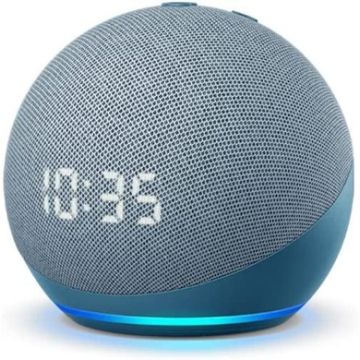 Amazon Echo Dot (4th Gen) | Smart speaker with clock and Alexa | Twilight Blue