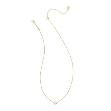 Kendra Scott Elisa Satellite Short Pendant Necklace (Gold/Ivory MOP)