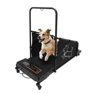 Dog Treadmill with 3-Level Adjustable Incline and Removable Side Panels, Black
