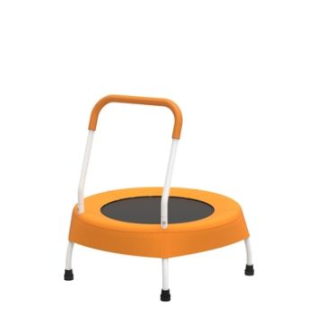 Indoor and Outdoor Toddler Trampoline with Handle for Kids 1 Year Plus, Orange