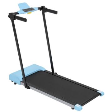 Backyard Co. Foldable Treadmill with Adjustable Speed, LED Screen and Wheels, Blue