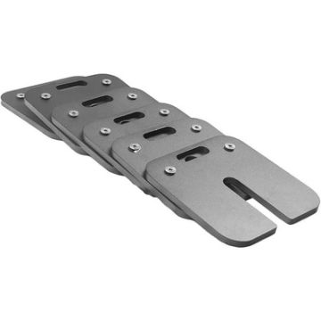 Adjustable Square Weight Plates with Handle, Set of 6, Black