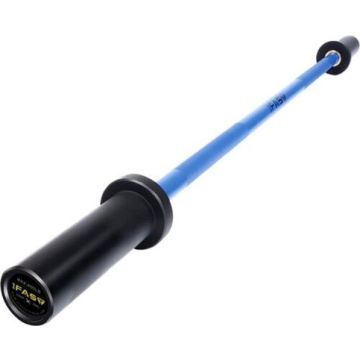Backyard Co. Olympic Barbell Bar with 4 Bearings and 2 Copper Sleeves, Black and Blue