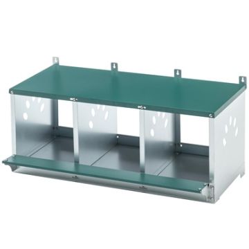 Backyard Co. 3 Compartment Nesting Box with Ventilation and Entrance Perches, Green