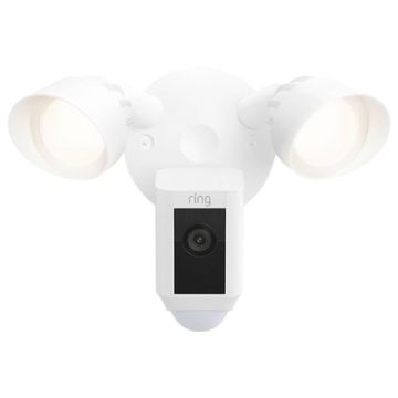 Ring - Floodlight Camera Wired Plus - White