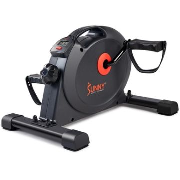 Sunny Health & Fitness - Under Desk Smart Mini Exercise Bike Gray