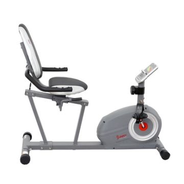 Sunny Health & Fitness - Essential Interactive Series Magnetic Smart Recumbent Bike
