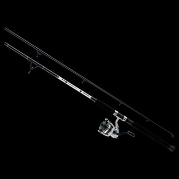 D-Wave Saltwater Spinning Rod & Reel Combo Black & White 7ft Rod