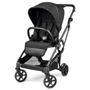 Peg Perego Vivace Single Stroller w/ Reversible Seat & Boot True Black