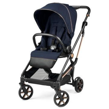 Peg Perego Vivace Single Stroller w/ Reversible Seat & Boot Blue Shine