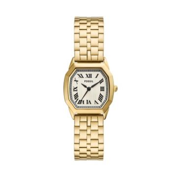Ladies Harlow Gold-Tone Stainless Steel Octagon Watch Cream Dial
