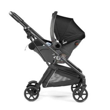 Peg Perego Primo Viaggio 4-35 Lounge on Wheels Car Seat & Chassis True Black