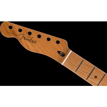Fender Satin Roasted Maple Telecaster LH Neck, 22 Jumbo Frets, 12", Maple, Flat Oval Shape