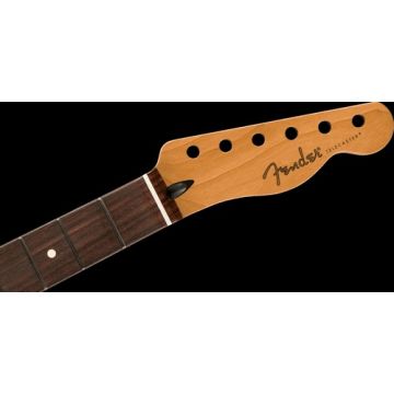 Fender Satin Roasted Maple Telecaster Neck, 22 Jumbo Frets, 12", Rosewood, Flat Oval Shape