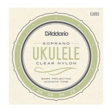 D'Addario EJ65S Pro-Arte Custom Extruded Ukulele Strings - .024-.034 Soprano