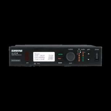 Shure ULXD4=-G50 Single Digital Wireless Receiver with PS41US Power Supply, 1/2 Wave Antenna and Rack Mounting Hardware