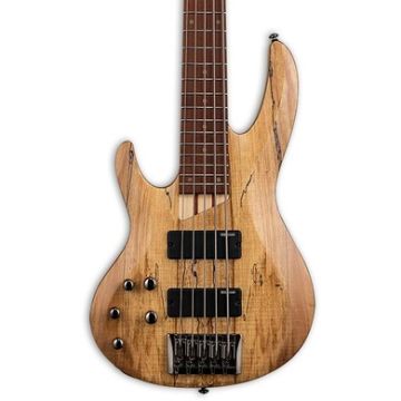 ESP LTD B-205SM 5 String Electric Bass. Left Handed Spalted Maple Natural Satin