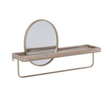 Ogden Center Mirror Wall Shelf Gold